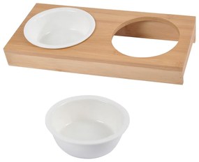 Kerámia tálka szett állvánnyal kutyáknak ø 12 cm – Love Story