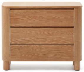 Natúr színű komód kőrisfa dekorral 120x80x40 cm Salaya – Kave Home