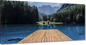 Vászonkép 60x30 Fa híd a hegyekben