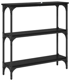 Konzolasztal Musta tammi 75 x 22.5 x 75 cm Műgyanta fa és Fém