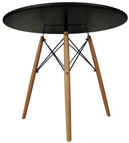 AKCIÓ Fekete étkezőasztal OSLO 90x90 II. osztály