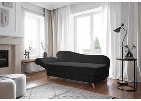 Antracitszürke kordbársony heverő (bal oldali) Chic Charlotte – Miuform