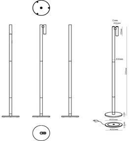 Lucide 27703/02/30 - LED Dimmelhető újratölthető kültéri lámpa ANTRIM LED/2,2W/4V IP54 fekete