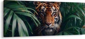 Kép - Egy tigris portréja a dzsungelben (120x50 cm)