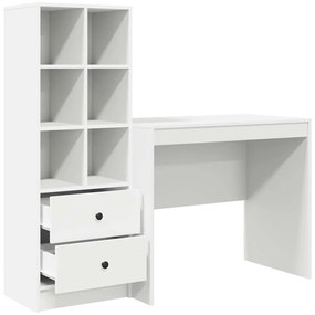 Tárolóval rendelkező íróasztal 2 pcs Fehér 90 x 50 x 76 cm