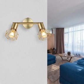 Globo 54802GB-2 - spotlámpa XARA I 2xE14/40W/230V arany