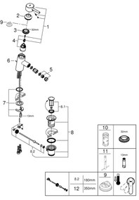 GROHE 32558000 - FEEL bidé csaptelep DN 15, fényes króm