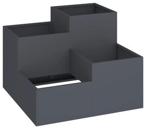 vidaXL Kerti cserép Antracit 100 x 100 x 60 cm Acél