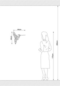 Colibri fali lámpa, fekete