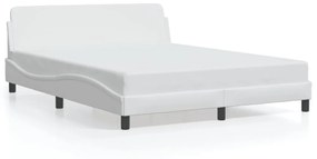 fehér műbőr ágykeret Dover 160x200 cm