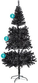 Fekete műfenyő, 210cm 1000ág