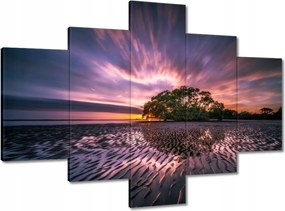 Vászonkép 100x70 Gyönyörű lila tájkép