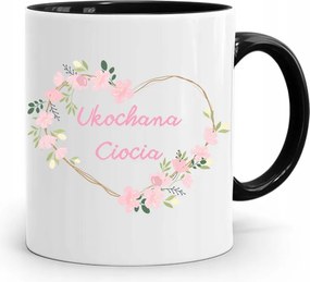 Bögre Fekete Ajándék Nagynéninek Szeretet Néninek fényképes nyomtatással