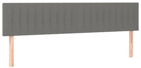sötétszürke szövet LED-es fejtámla 180x5x78/88 cm