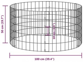 horganyzott acél kerti komposztáló Ø100 x 50 cm