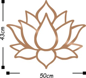 Lotus Flower 1 réz fém faldekoráció
