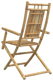 8 db összecsukható bambusz kerti szék 53 x 66 x 99 cm