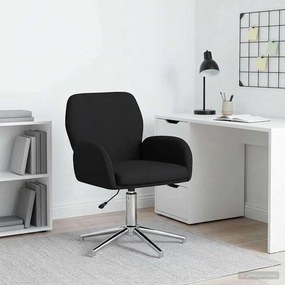 vidaXL forgatható íróasztali szék 54 x 58 x 90 cm Fekete Szövet