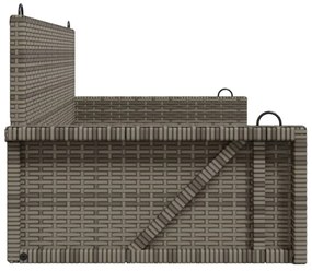 szürke polyrattan hintapad 119x56x48 cm
