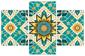 Kép - Türkiz minta (90x60 cm)