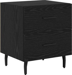 vidaXL Éjjeliszekrény fiókkal Fekete tölgy 40 x 35 x 47,5 cm Faanyag