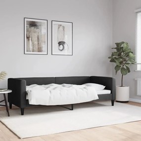 fekete szövet kanapéágy 80 x 200 cm