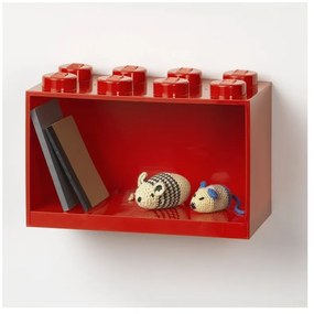 Brick 8 gyerek piros fali polc - LEGO®