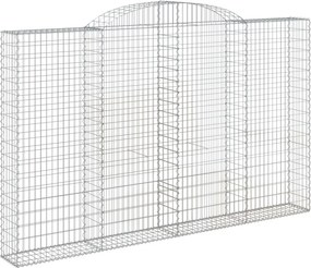 vidaXL íves horganyzott vas gabion kosár 300 x 30 x 180/200 cm