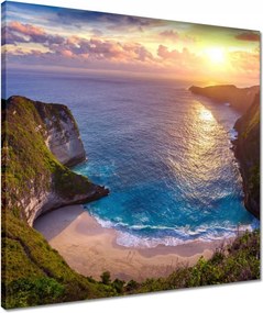 Vászonkép 50x50 Naplemente a tengerparton