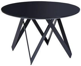 Fekete étkezőasztal ⌀ 120 cm OXHILL Beliani