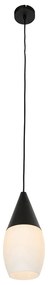 Modern lógólámpa fekete opál üveggel - Drop