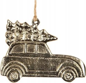 Gömb Medál Arany Fém Karácsonyfa Karácsonyi Autó Karácsonyfa