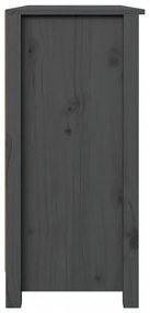 szürke tömör fenyőfa tálalószekrény 100 x 35 x 74 cm