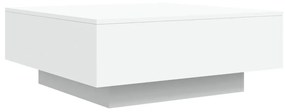 fehér dohányzóasztal LED-lámpákkal 80 x 80 x 31 cm