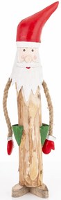 Mikulás figura fa, többszínű fém 40,5x11x7cm