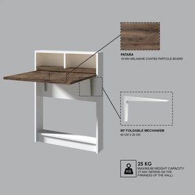 Összecsukható étkezőasztal Patara Brown