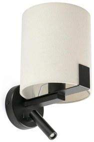 FARO Barcelona FARO 20053 - LED Fali lámpa NILA 1xE27/15W/230V + LED/3W krémes/fekete 20053