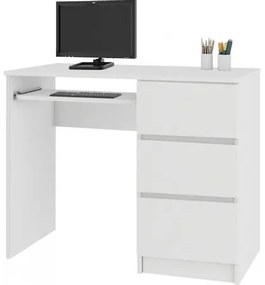 A-6 számítógép asztal (fehér, jobb oldali kivitel)