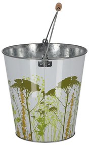 Mezei virág mintás cink vödör, 10,75 literes