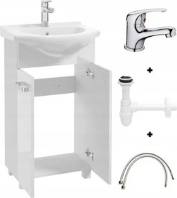 Fürdőszoba szekrény mosdóval 50 Praktikus és robusztus Csaptelep Szifon