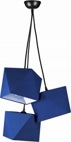 Függő lámpa három lámpabúra sötétkék Trio