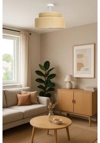 Felületre szerelhető csillár  BOHO 1xE27/60W/230V átm. 40 cm bézs