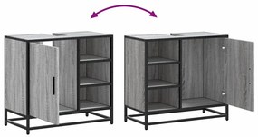 mosdószekrény szürke Sonoma 65x33x60 cm műfa