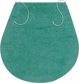 3 darabos türkizkék szövet fürdőszobaszőnyeg-garnitúra