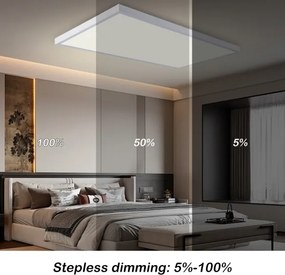 BRILAGI-LED Fényerőszabályozható fürdőszobai lámpatest FRAME SMART LED/96W/230V IP44 fehér + távvezérlő