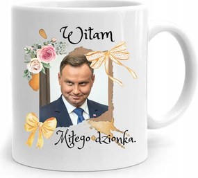 Andrzej Duda Elnök Bögre Szép Napot Nyomtatott Fotóval