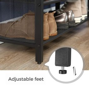 DAVOR cipőtároló barna/fekete