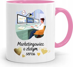 Marketingeseknek Marketing Bögre Rózsaszín Ajándék fényképes nyomtatással