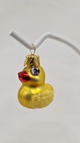 Karácsonyfadísz üvegből Kacsa