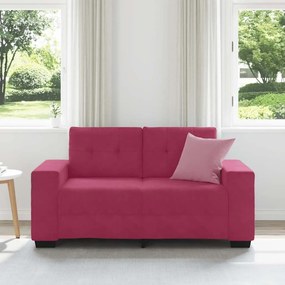 bordó bársony loveseat kanapé 120 cm